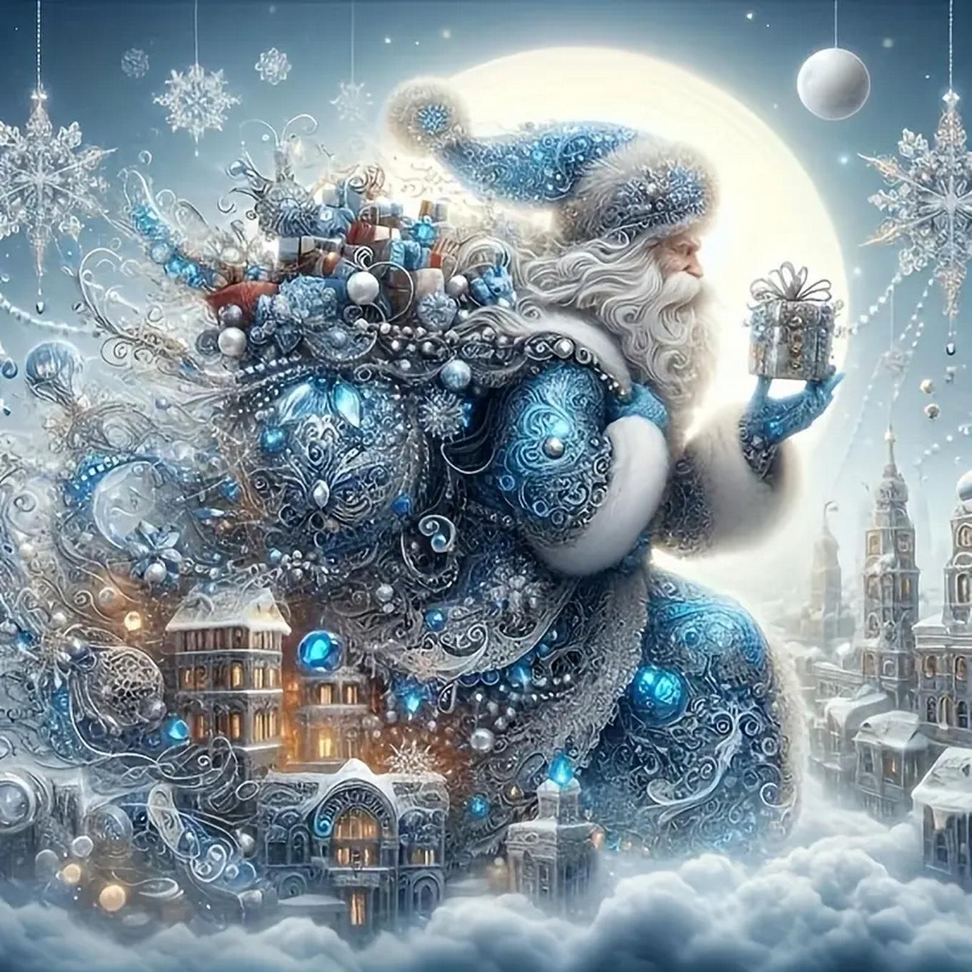 

DIY Полная круглая алмазная картина вышивка крестом Счастливого Рождества Санта-Клаус Снеговик Домашнее украшение Искусство Алмазная живопись 5d Алмазная художественная живопись Full Round 40X42.5CM