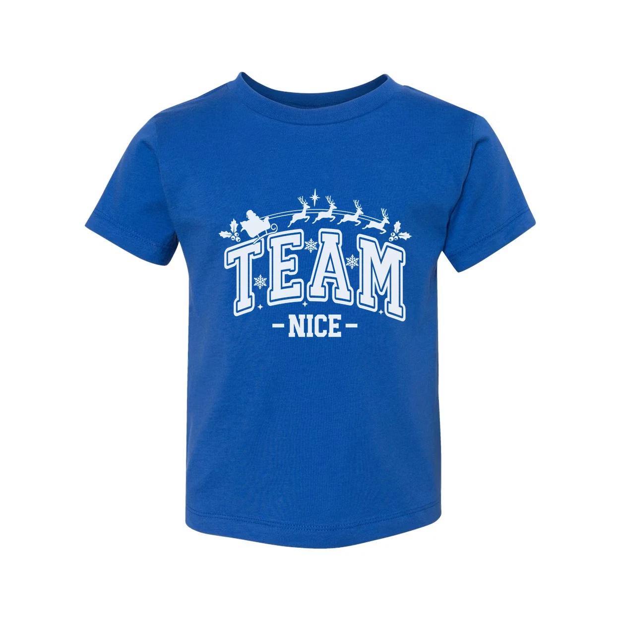 

Team Nice Christmas Unisex Graphic T Shirt With Holiday Snowflake Design For Men M