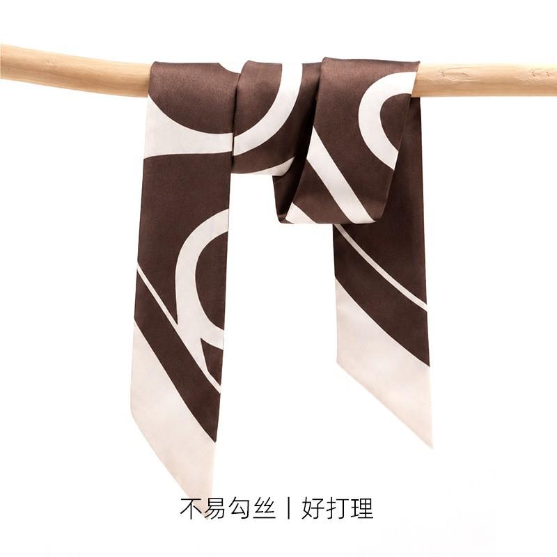 100% Pure Silk Scarf Women Lightweight Long Wrap Elegant Headband Stylish Accessory Fashion