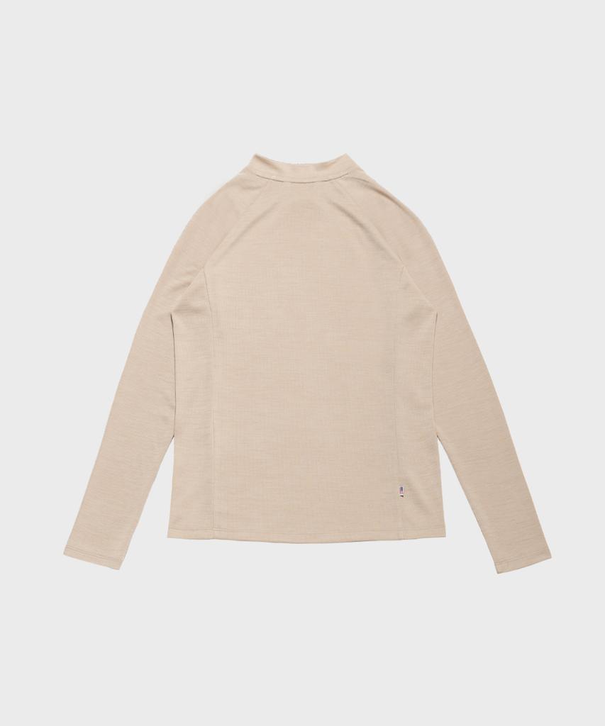 MERRELL [Women] Hike Mock Neck Long Sleeve T-Shirt Light Beige