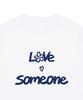 GRAVER [Unisex] Love Someone Short Sleeve T-Shirt_White/Navy Logo