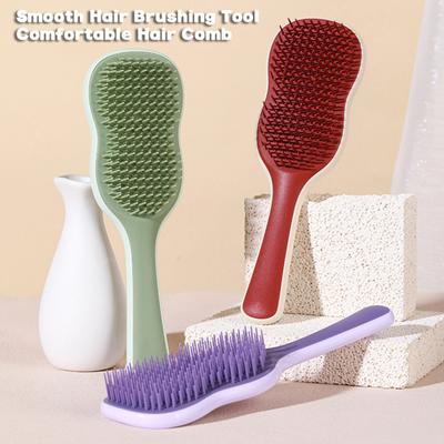Air Cushion Massage Comb with Soft Bristle Long Handle Hairdressing Comb To Prevent Hair Tangles Anti-static Scalp Massage Hair Brush for Women