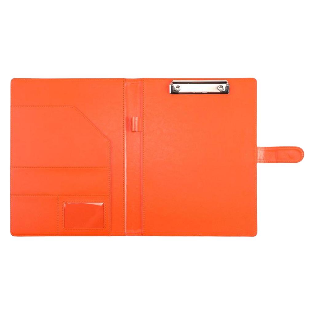 Elegant PU Leather Document Folder With Secure Magnetic Buckle Closure And Place Sign Ones Name Pen Storage Folder A4 Folder