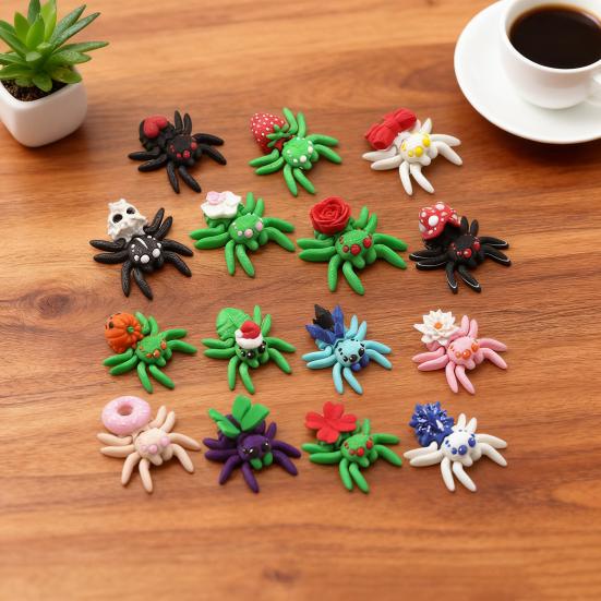 3D Printed Spider Ornament Mini Spider with Movable Joints Colorful Spider Fidget Toy for Kids And Adults Party Favors