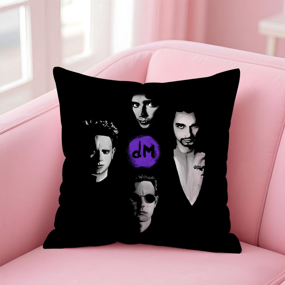 Synth Pop British Band DDepeche MMode Cushion Cover Pillowcase Short Plush Invisible zipper Room Sofa Cushion Cover