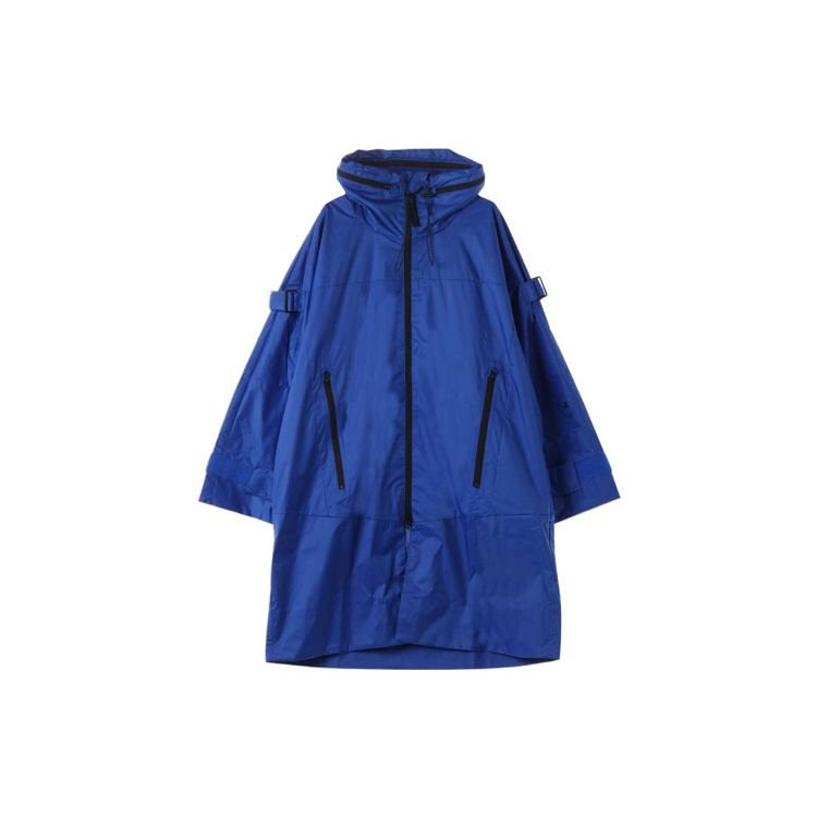 

Adidas Solid Color Zip-Up Hooded Windbreaker Jacket Women jackets Blue HA6022 M