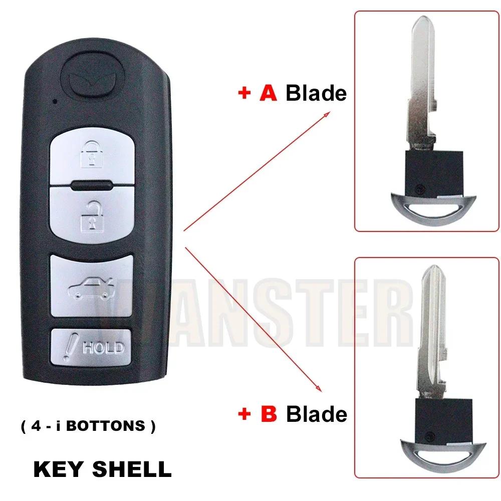 Funda para Llave de Coche para Mazda 3 5 6 8 CX-3 RX8 Miata CX5 CX7 CX9 CX-5 CX-7 CX-9 MX-5 MX5 Miata RX-8 X-5 Summit Axela Atenza M3 M6
