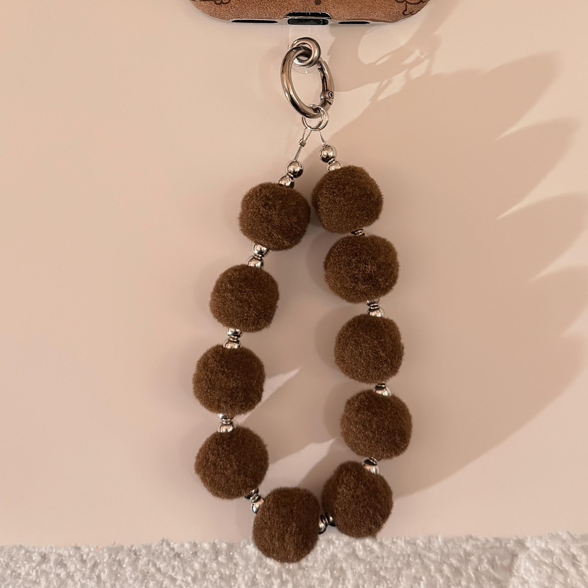 

Colorful Plush Hand Rope Mobile Phone Case Hanging Chain for Mobile Phone Rope Portable Wristband Rope Hand-held Cute Personalized Anti-Lost