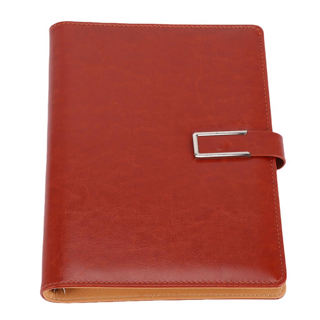 A5 Ordner 6 Ringe PU-Leder Magnetverschluss Nachfüllbarer Notizbuchordner mit 80 Blatt Papier