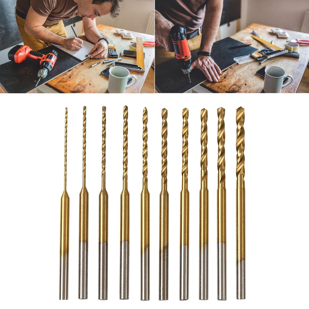 10Pcs Micro Twist Drill Bit Set Speed Steel Mini Engraving Drill Bits Set Tiny Drill Bit set for DIY & Craft Projects