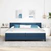 Boxspring Bed with Headboard Blue 200 X 200 Cm Fabric