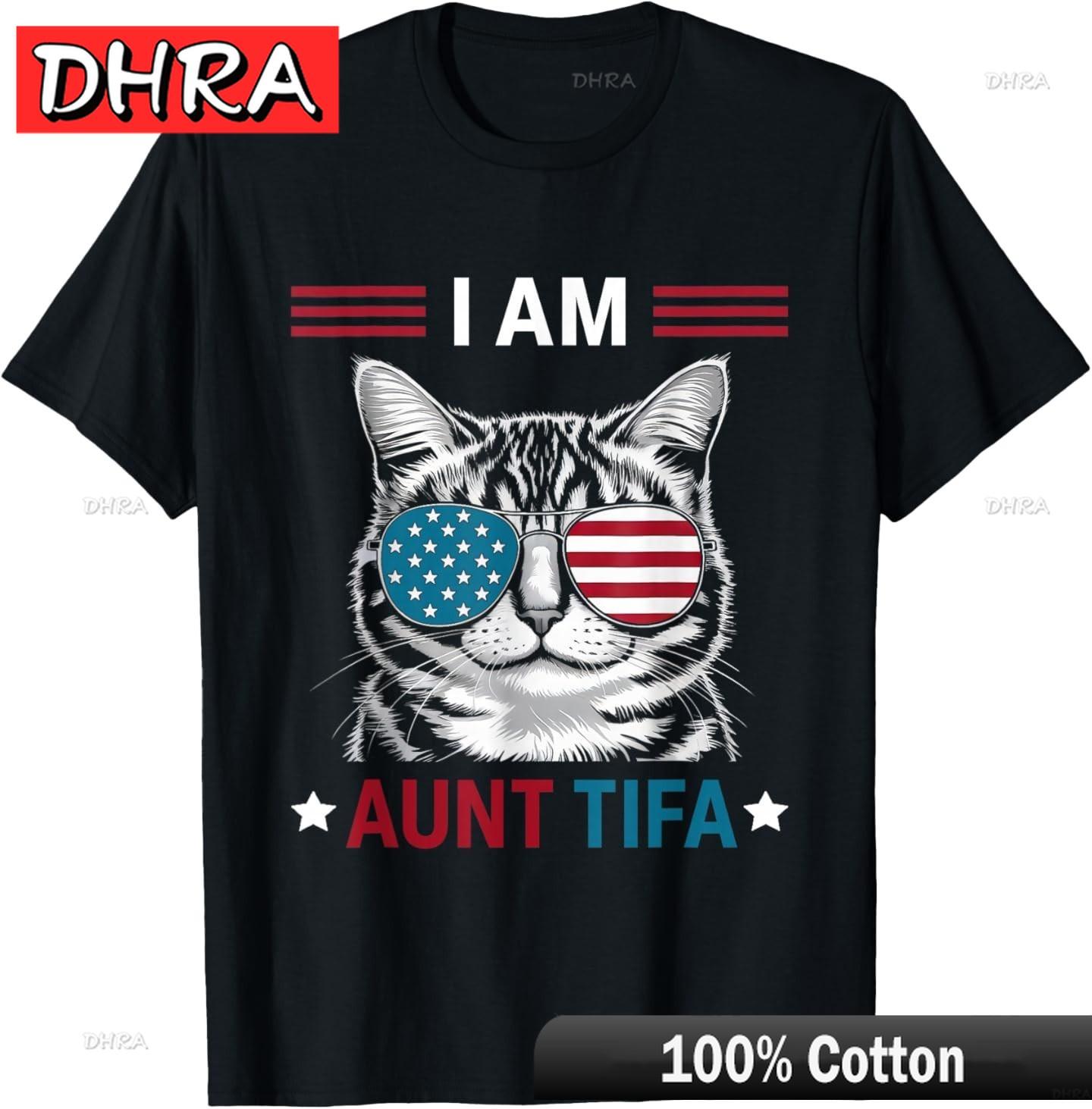 I Am Aunt Tifa Cat Patriotic TShirt Classic Cool Graphic TShirts Unique Urban Edgy Tops Shirts for Unisex TShirt Unisex Sweden S