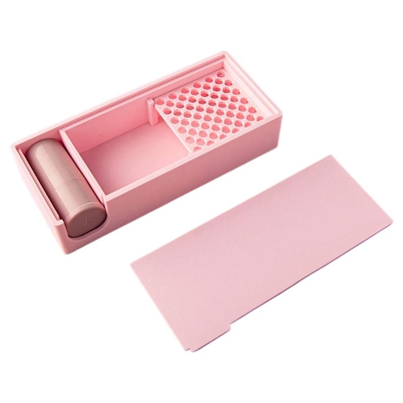 

Plastic Craft Starch Container With Detachable Grid Cleaning Brush For Clean Clay Cutting Accessories розовый