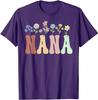 Grammy Gifts Women Wildflower Floral Design Grammy T-Shirt Women's Fashion Nana Gigi Grandma Tees Yaya Mimi Mother's Day Clothes
