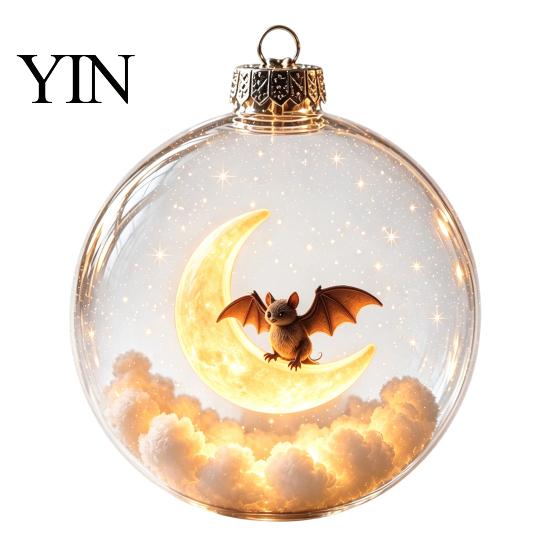 Dormitory Festive Accessory Halloween Glowing Sphere, Lighted Clear Ball Ornament, Cute Witch Seasonal Home Decoration Cat, LED Hanging for