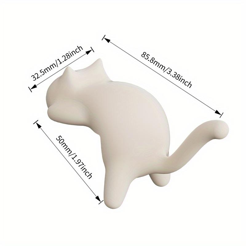 Cârlige de Depozitare Pisicuțe Drăguțe Organizator Durabil din Plastic Montat pe Perete pentru Birou, Cămin, Birou