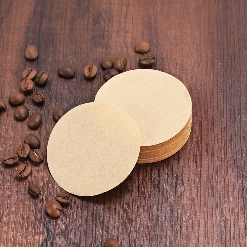 Moka Pot Coffee Filters, 100Pcs Per Set, Classic White Paper Filters for Coffee Mocha (No. 6 60mm)
