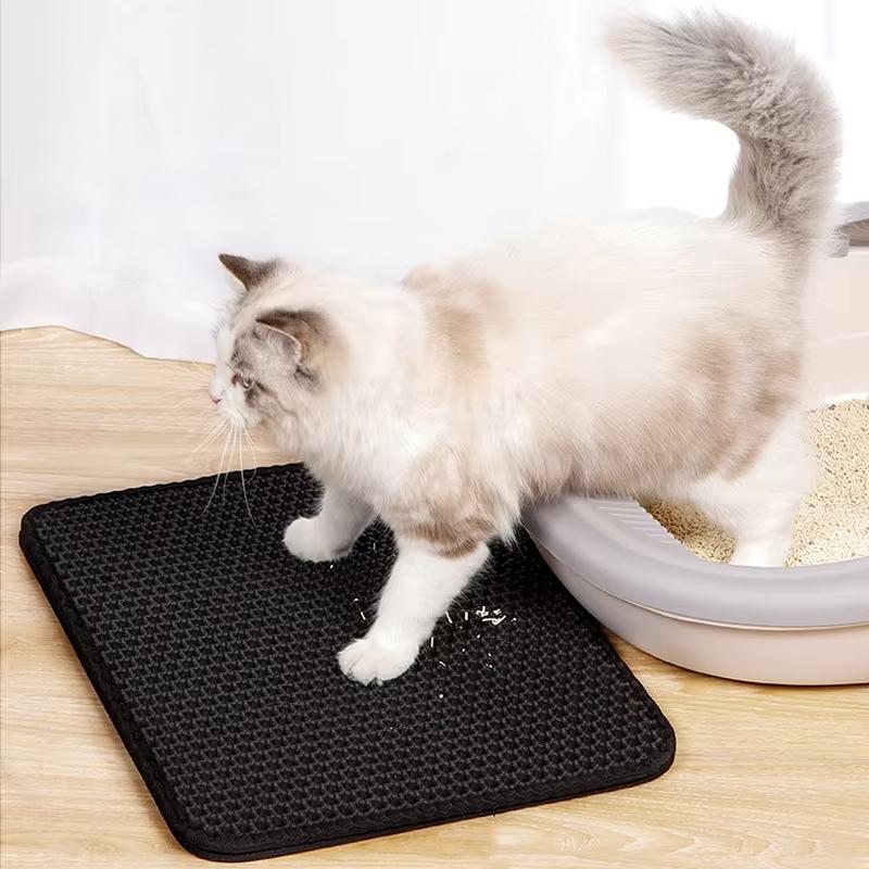 1/2/3Pcs 30x30cm Pet Litter Mat Waterproof Double Layer Pet Litter Mat Non Slip Mat Washable Cat Mat Pet Supplies