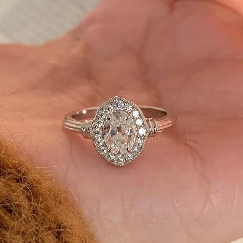 Sam Panda 925 Silver Simple Ring For Women Fine Jewelry Finger Adjustable Open Vintage Big Ball Ring For Party Birthday