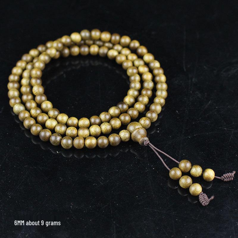 Indonesian Kalimantan Agarwood Prayer Beads Bracelet - 108 Beads - Unisex Jewelry