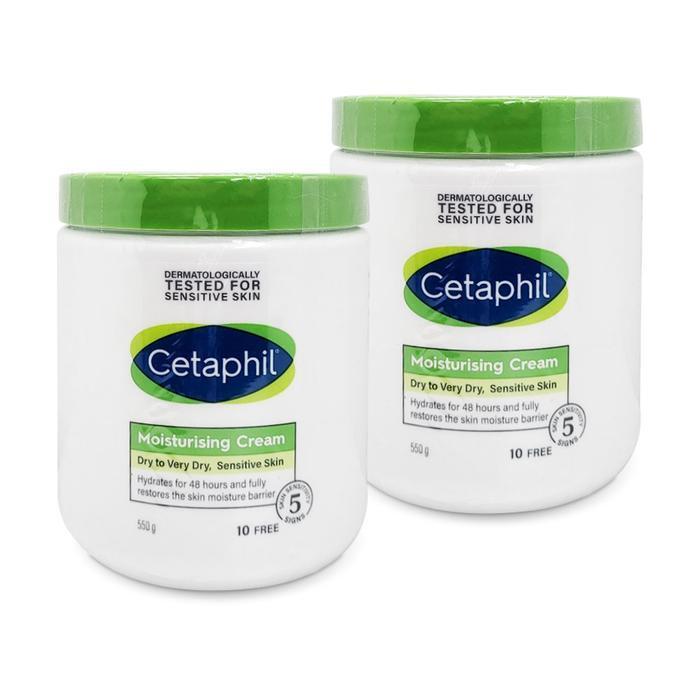 Cetaphil Moisturizing Cream Unscented 550g Large 2-pack Ss (21012325)