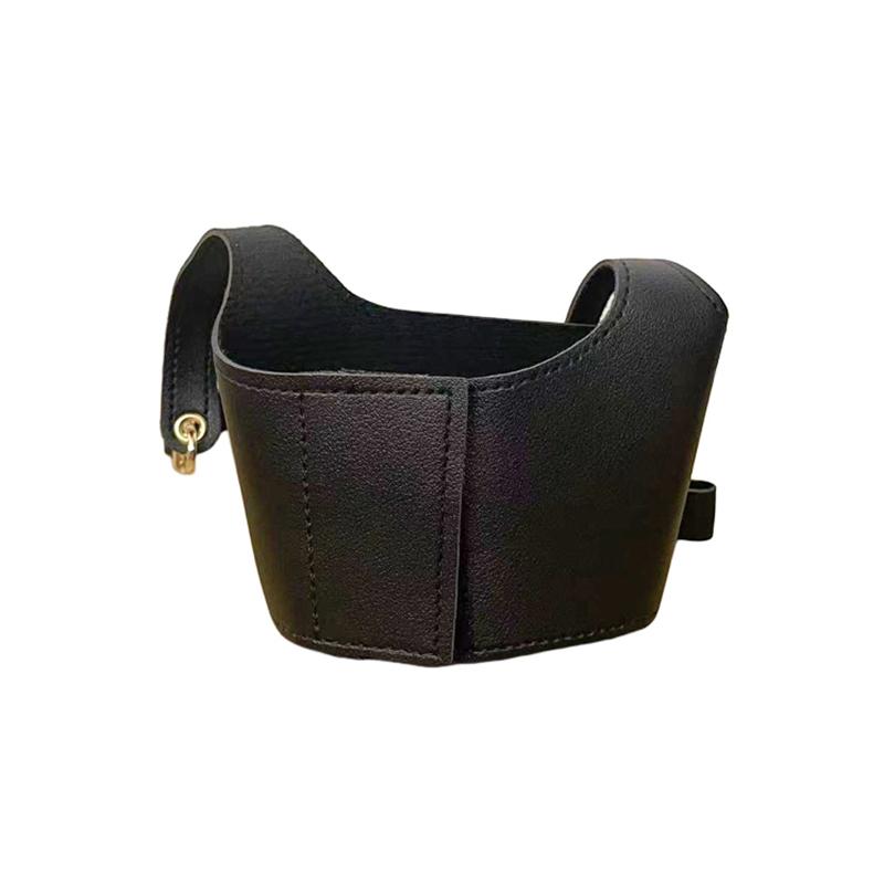 Leather Cup Cover Pouch Portable Water Bottle Sleeve Bag Leather Carrying Strap Insulating Cups Milk Tea Coffee Cups Accessories