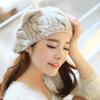 Women's Winter Knit Crochet Braided Cat Ears Beret Beanie Ski Knitted Hat Cap