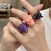 Adjustable Drip Ring Metal Irregular Opening Ring Exaggerated Animal Ring  Gifts for Women Girl