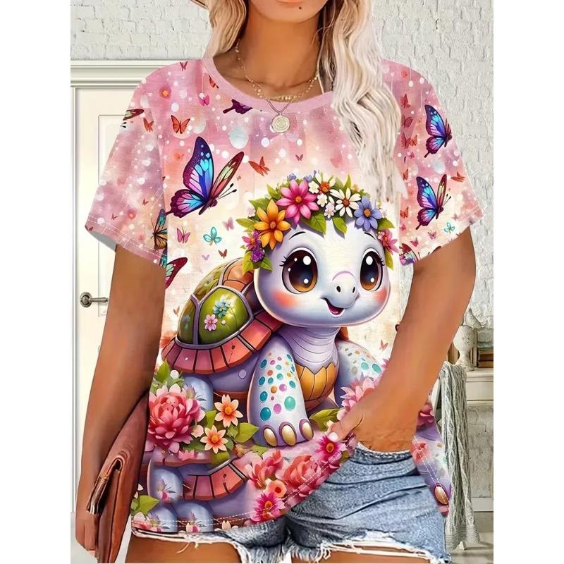 Летняя модная женская футболка с 3D-печатью, дышащая, повседневная XS