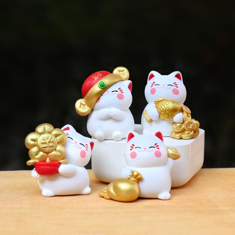 

New Year Lucky Cat Figurine - Desktop & Car Decoration