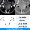 For Dodge Charger 2015-2022 Piano Black Central Control Radio CD AC Panel Trim Cover Car Interior Decoration Accessories Sticker