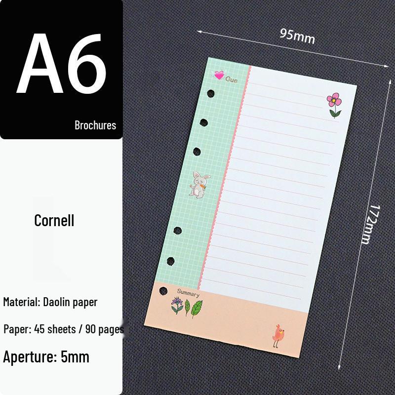 A6 Loose-Leaf Binder Refill: 6-Hole Planner & Budget Notebook Sheets