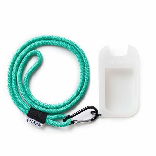 Dedicated holder for HAAN hand cleansing spray/lanyard hanger pocket for Due of Dawn/carabiner neck cord included/portable for travel, commuting, and