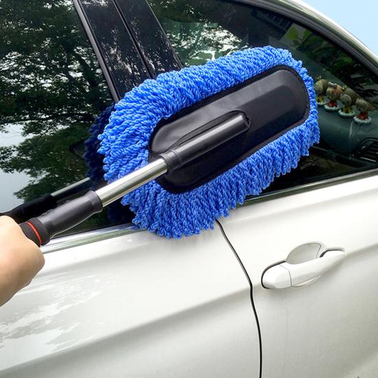 Microfiber Car Wash Brush Mop Kit with Long Handle Soft Bristle Brush Car Cleaning Supplies Duster Washing Tools Accessories