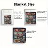 Ocean Creature Gallery 2D Flat Pattern Flannel Blanket, High Quality All Seasons, Home Decor, Warmth and Comfort, Perfect for Christmas Gifts.