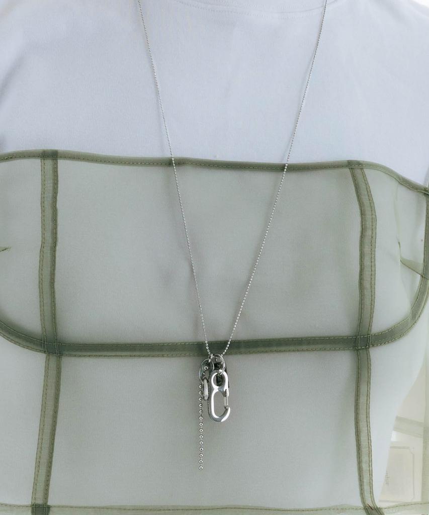 Pearly More Charm Drop Ball Chain Necklace_Pm24N010Wt
