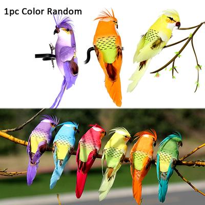 1 Stück Simulation Federvögel mit Clips für Garten Rasen Baum Dekor Handwerk Vögel Figuren Home Garten Ornament Dekor