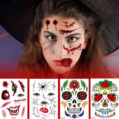 Tattoo-Aufkleber, temporäre Tattoos, hautfreundlich, auffällige, auf Papier übertragbare Tattoos, blutige Narben, Tattoo-Aufkleber für Männer