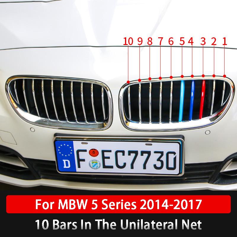 3 Color Car Front Grille Cover Bumper Stripe Stickers For BMW X1 X3 X4 X5 X6 F25 F26 F48 G01 G02 G20 G28 Car Styling Accessories