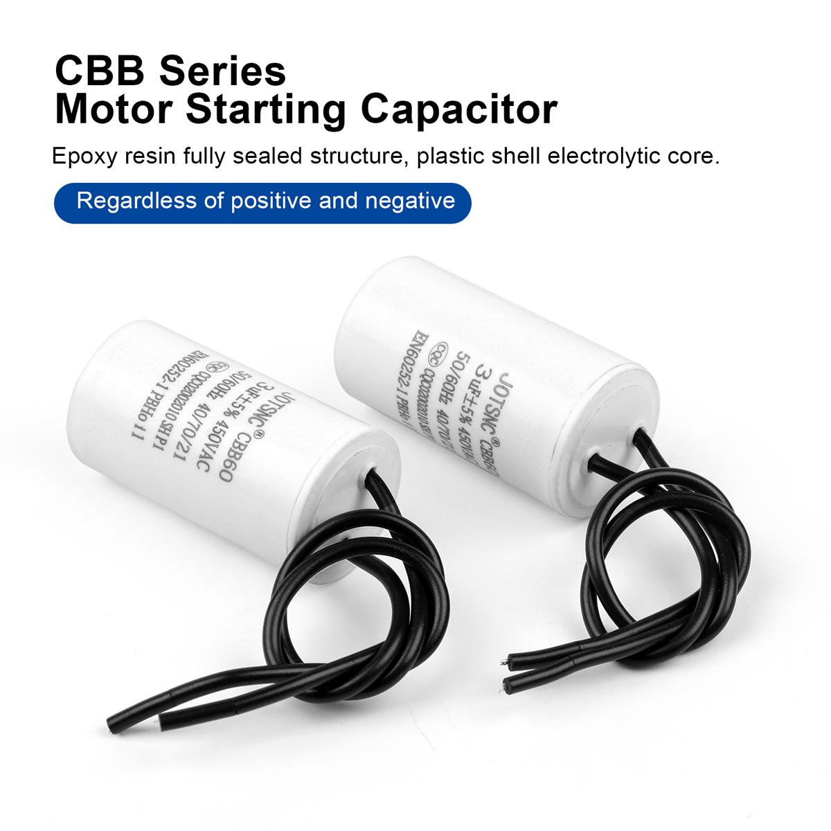 3uf Condensatore CBB60 Avviamento Run Motore Per Aria / Pompa Acqua