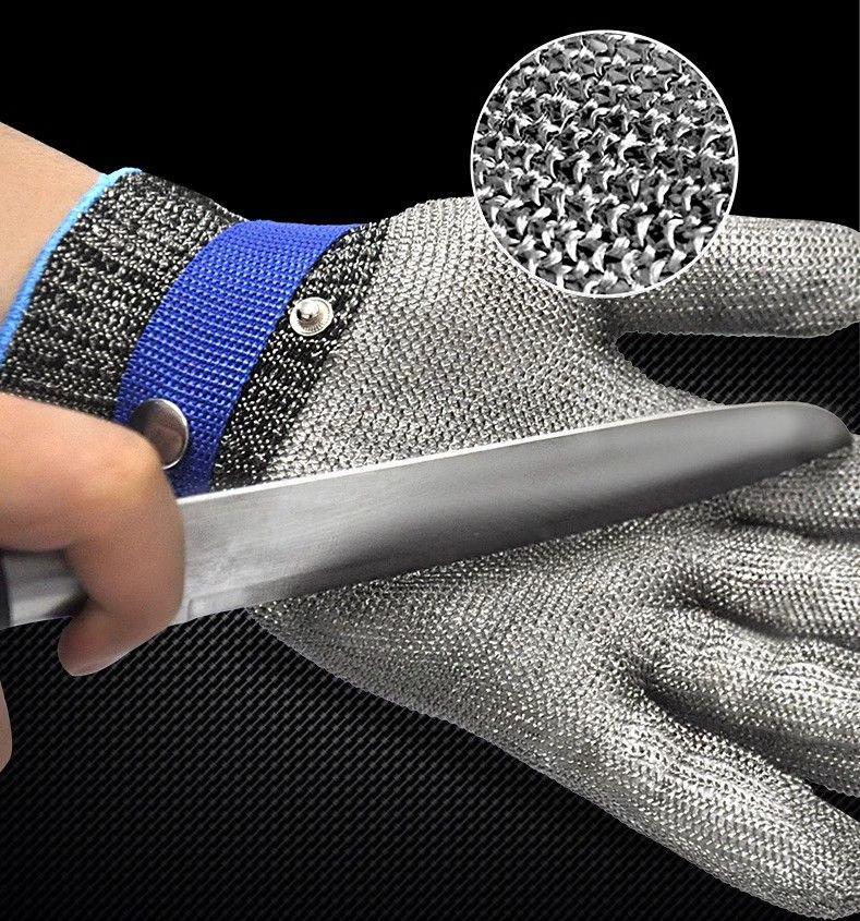 Killing Fish Level 9 Cut-Resistant Stainless Steel Gloves: Bite-Proof, Puncture-Proof for Kitchen and Vegetable Cutting