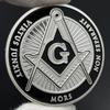 Masonic Symbols Silver Coin Freemasonry Coin Collectibles Masonic Badge Souvenir Medal Token Free Mason In Capsule