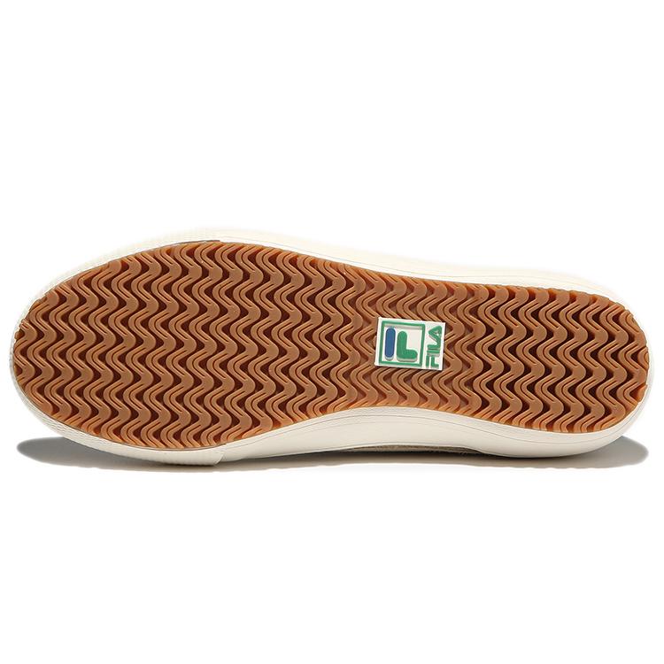 FILA Slip Resistant Abrasion Resistant Low top Skateboard Shoes Unisex Ecru Green 1XM01594D_920