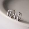 New European and American Simple Geometric Ear Buckle Women's Fashion Personality Compact Half Circle Zircon Jewelry