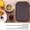 Rectangle Shape Bamboo Serving Tray Walnut Finish Fruit Tray Elegant Tea Tray  For Home