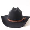 Popular European and American Classic Imitation Cashmere Felt Hat, Men's and Women's Fashion Seamless Edge Western Cowboy Hat