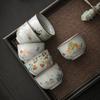 Exquisite Ru Kiln Master Teacup, Guest Ceramic Cup Tasting Kung Fu Tea Drinking Tea Set Teaware Sets