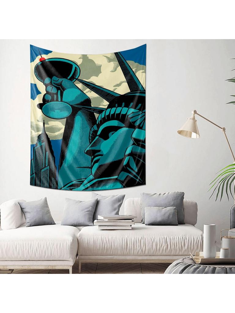 Pop Art Statue of Liberty Tapestry New York Themed Home Decor Unique Wall ArtS