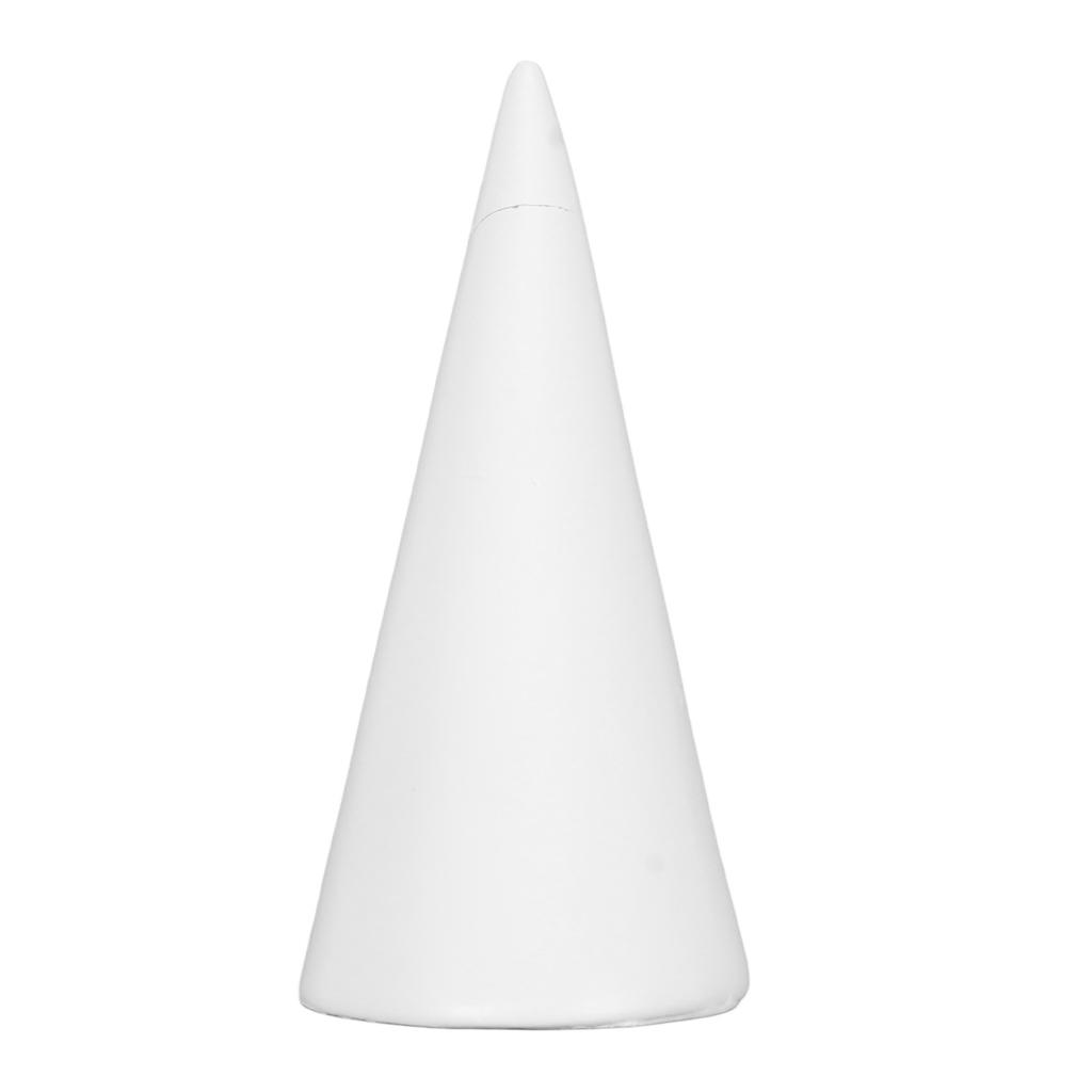 Ring Holder Cone Shaped Jewelry Ring Display Holder for Engagement Or Wedding Rings White