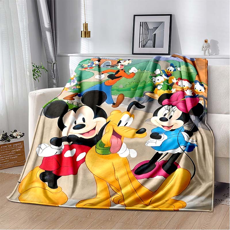 Mickey Mouse and Donald Duck Print Queen Size Blanket,Super Soft Bed Blanket,Lightweight Fuzzy Cozy for All Seasons,Holiday Gift